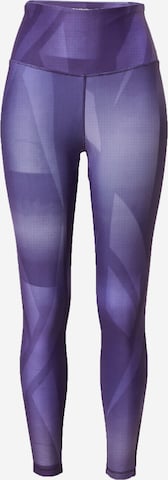 Reebok Skinny Workout Pants in Purple: front