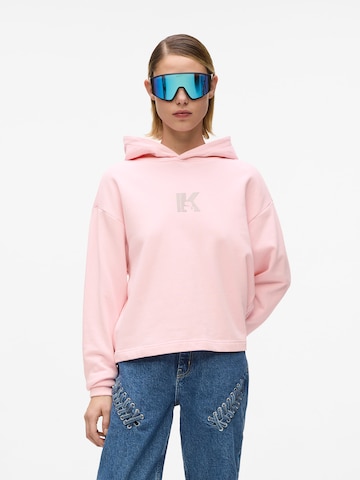 Sweat-shirt KARL LAGERFELD JEANS en rose : devant