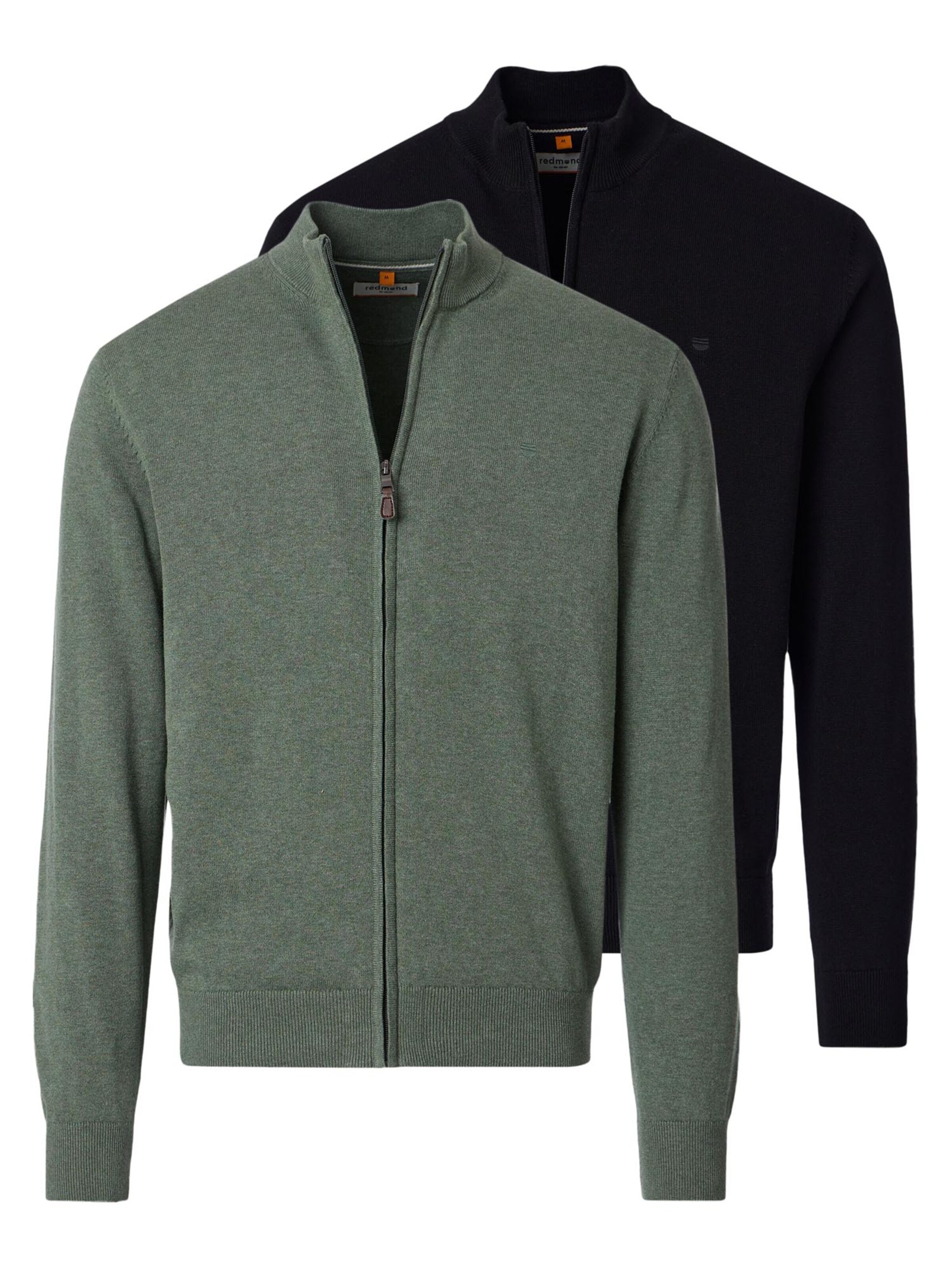 Vestes en maille 'Basic' redmond en vert : devant