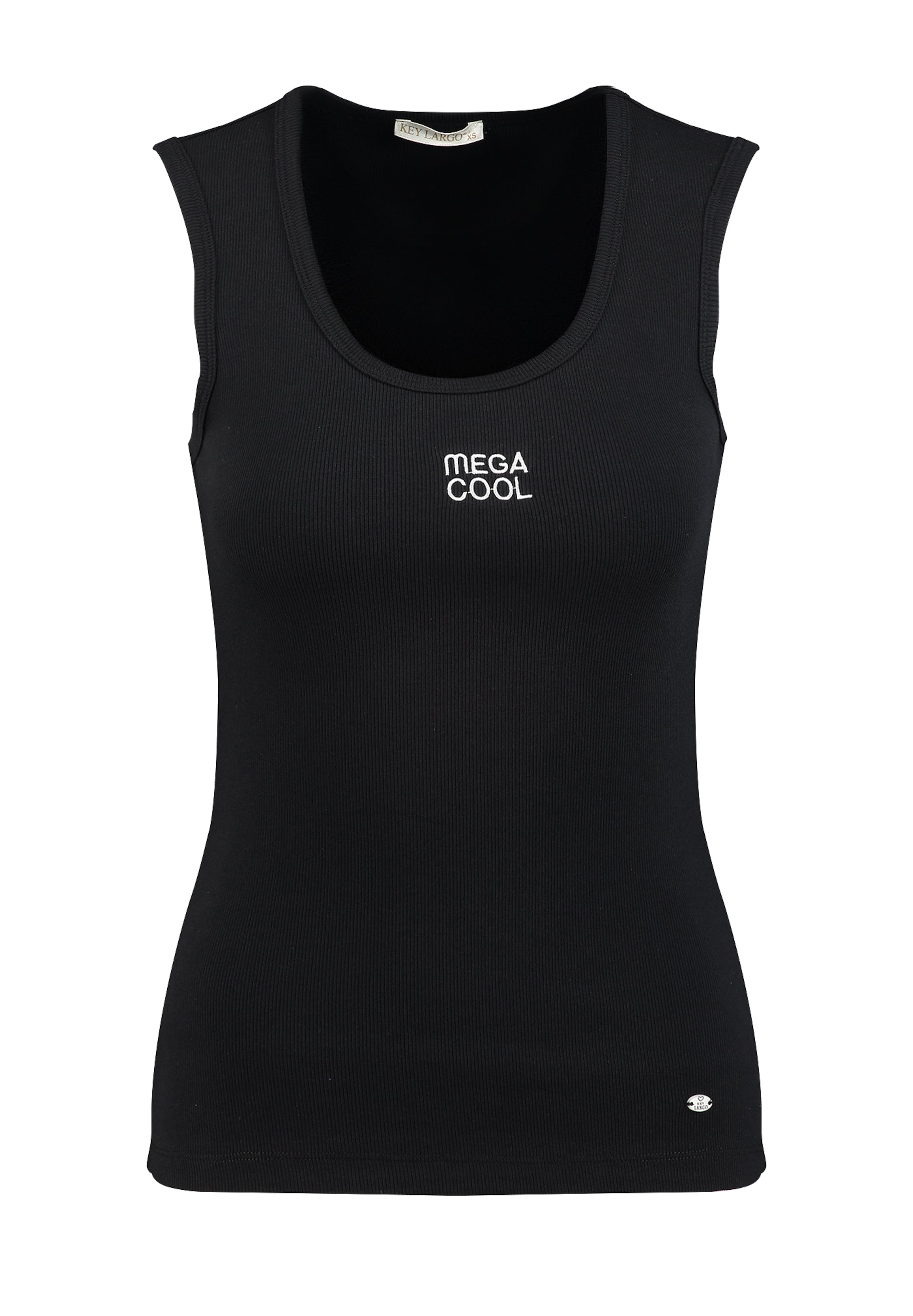 Key Largo Top 'Mega' - fekete: elől