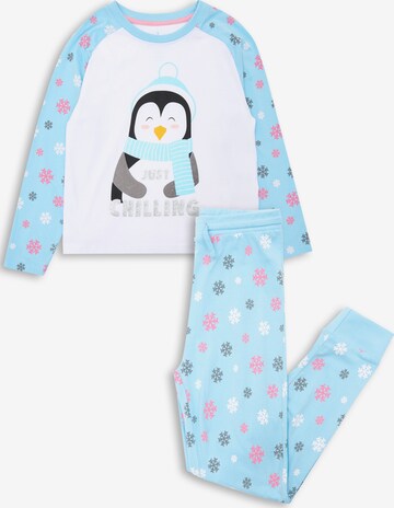 Pigiama 'Snuggle' di Threadgirls in blu: frontale