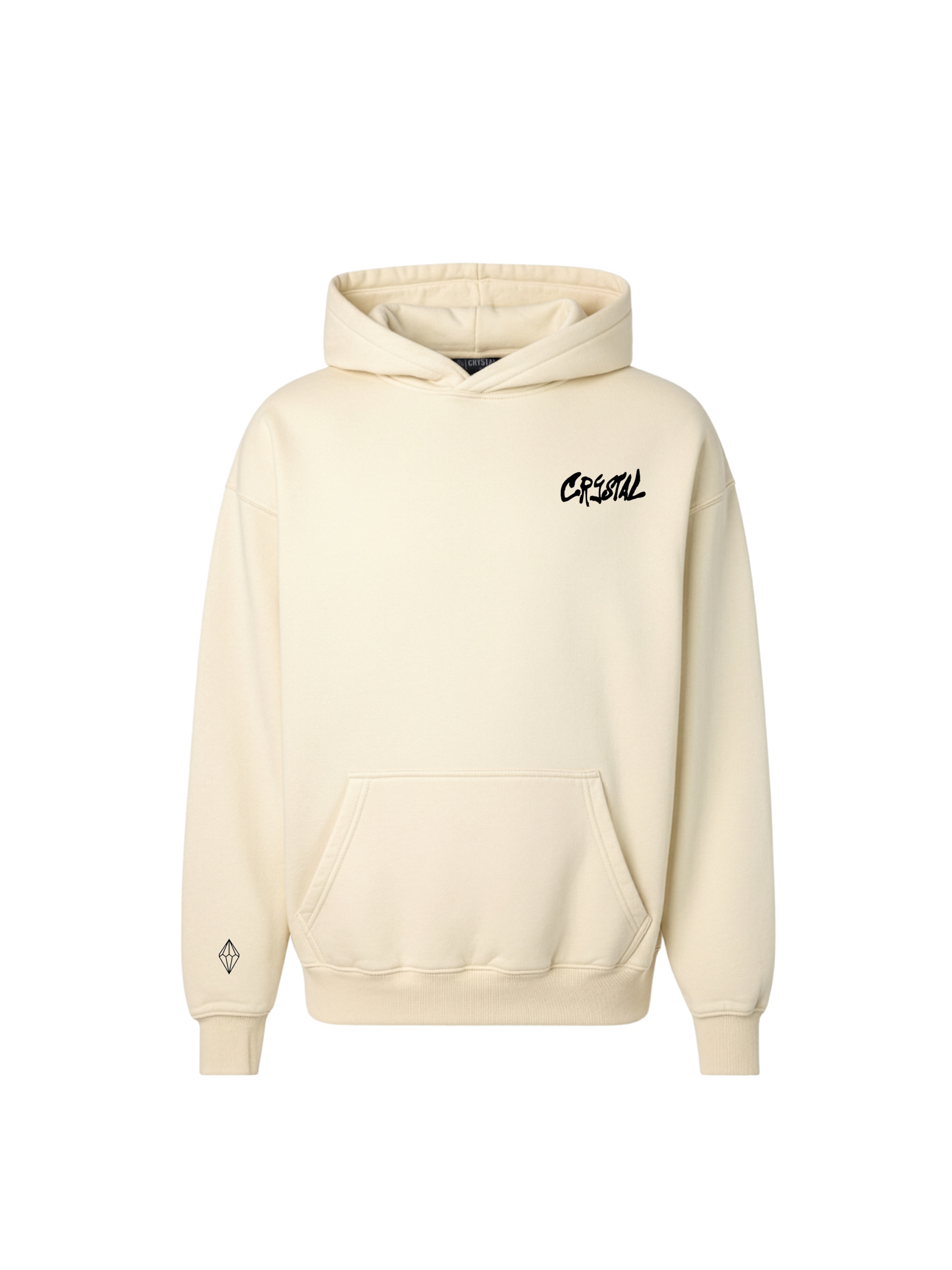 Crystal Paris Sweatshirt 'Shine' in White: front
