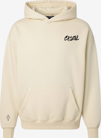 Crystal Paris Sweatshirt 'Shine' in White: front
