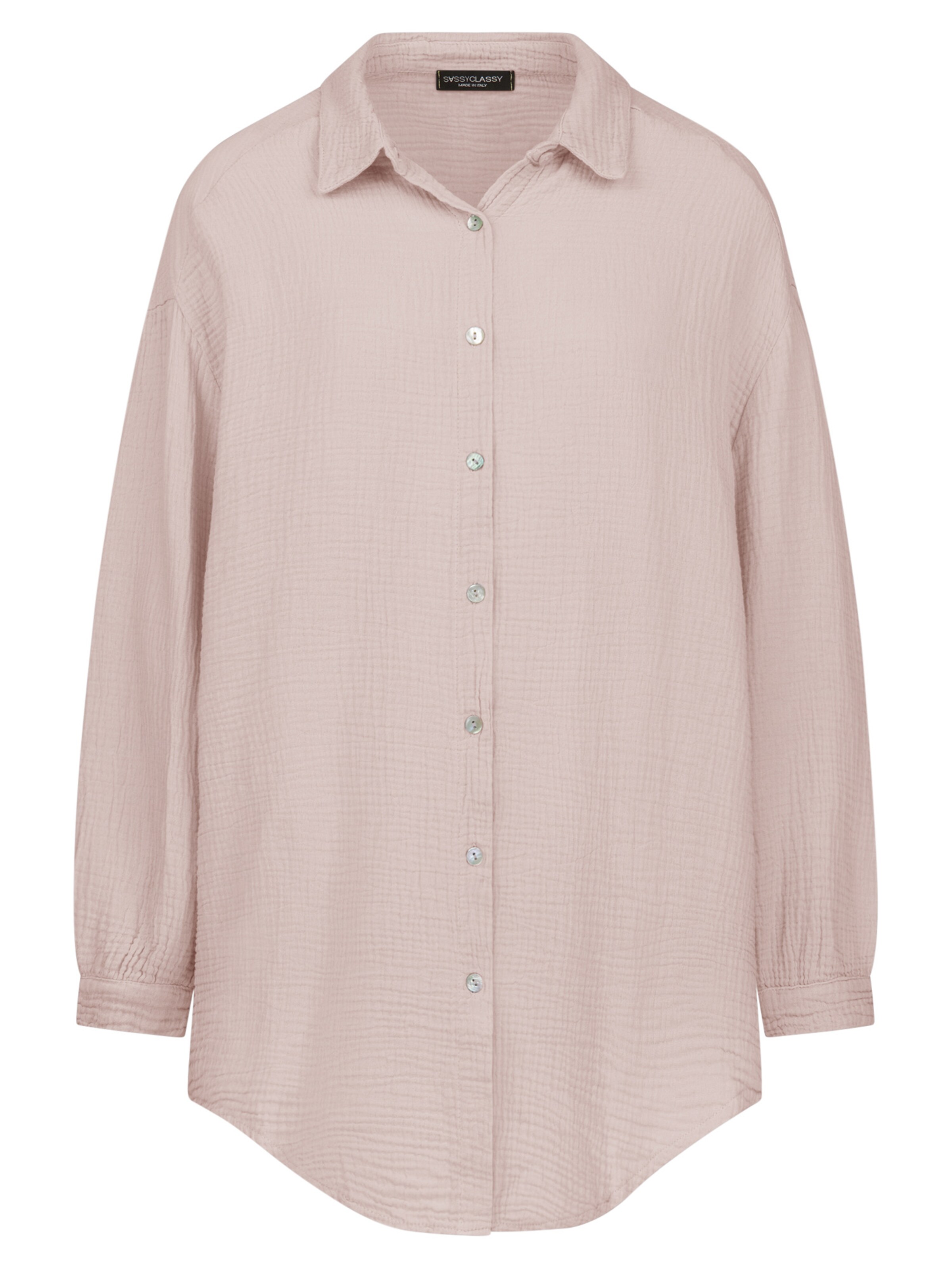 SASSYCLASSY Bluse 'lange Variante'‌ in Pink: Vorderseite