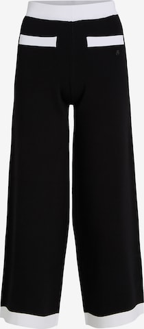 Karl LagerfeldWide Leg/ Široke nogavice Hlače - crna boja: prednji dio