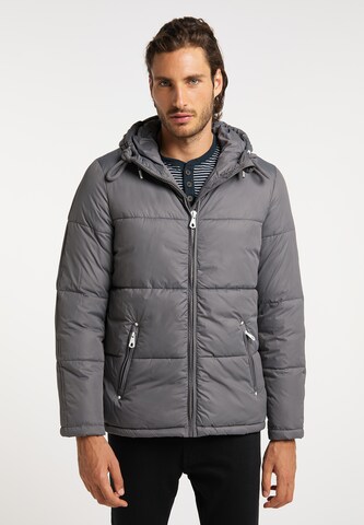 DreiMaster Maritim Winter Jacket in Grey: front