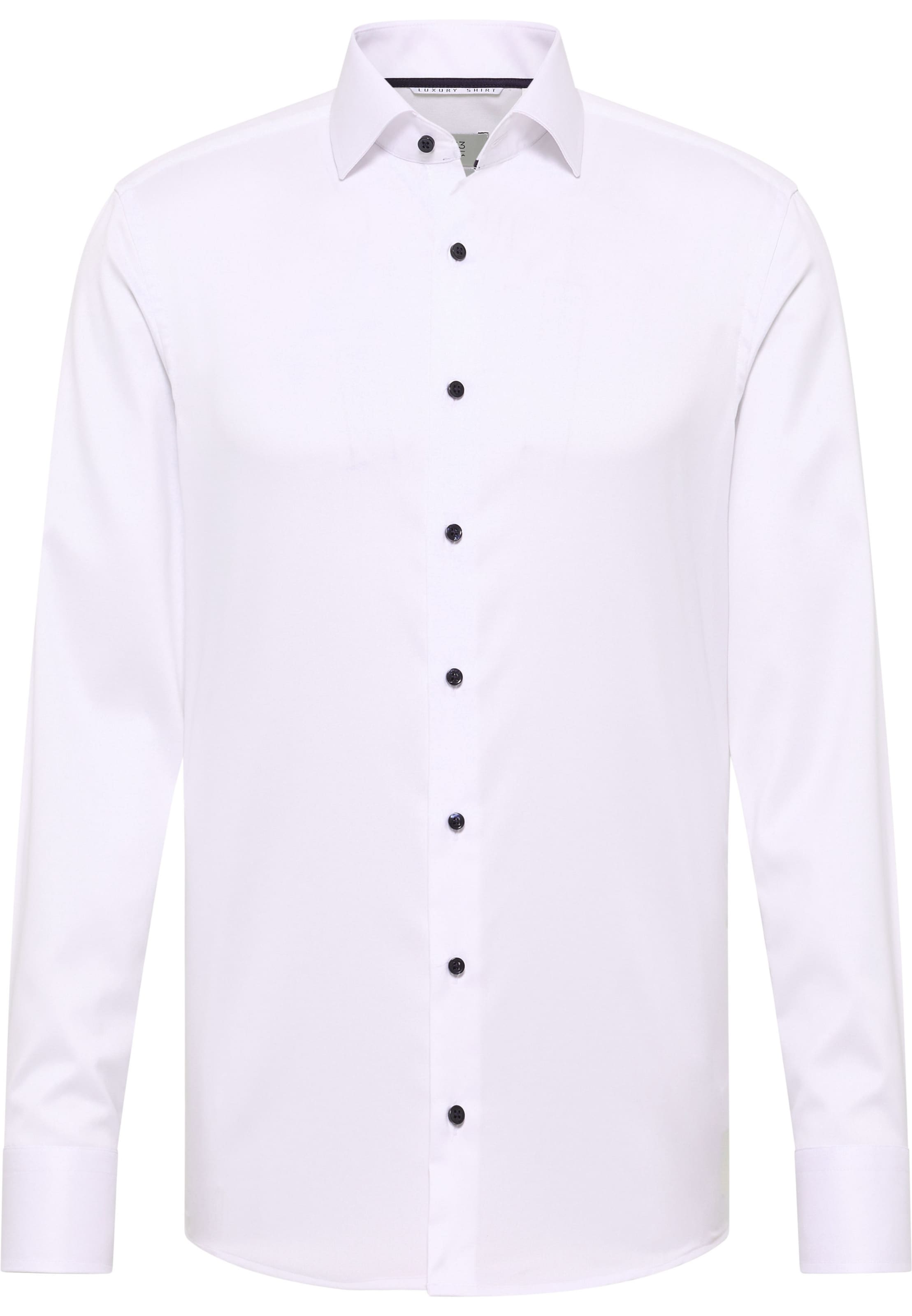 ETERNA Slim fit Business shirt in White: front