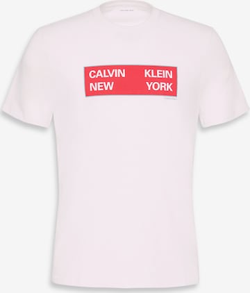 balta Calvin Klein Jeans Marškinėliai: priekis