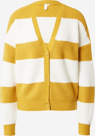 QS Knit Cardigan in Yellow: front