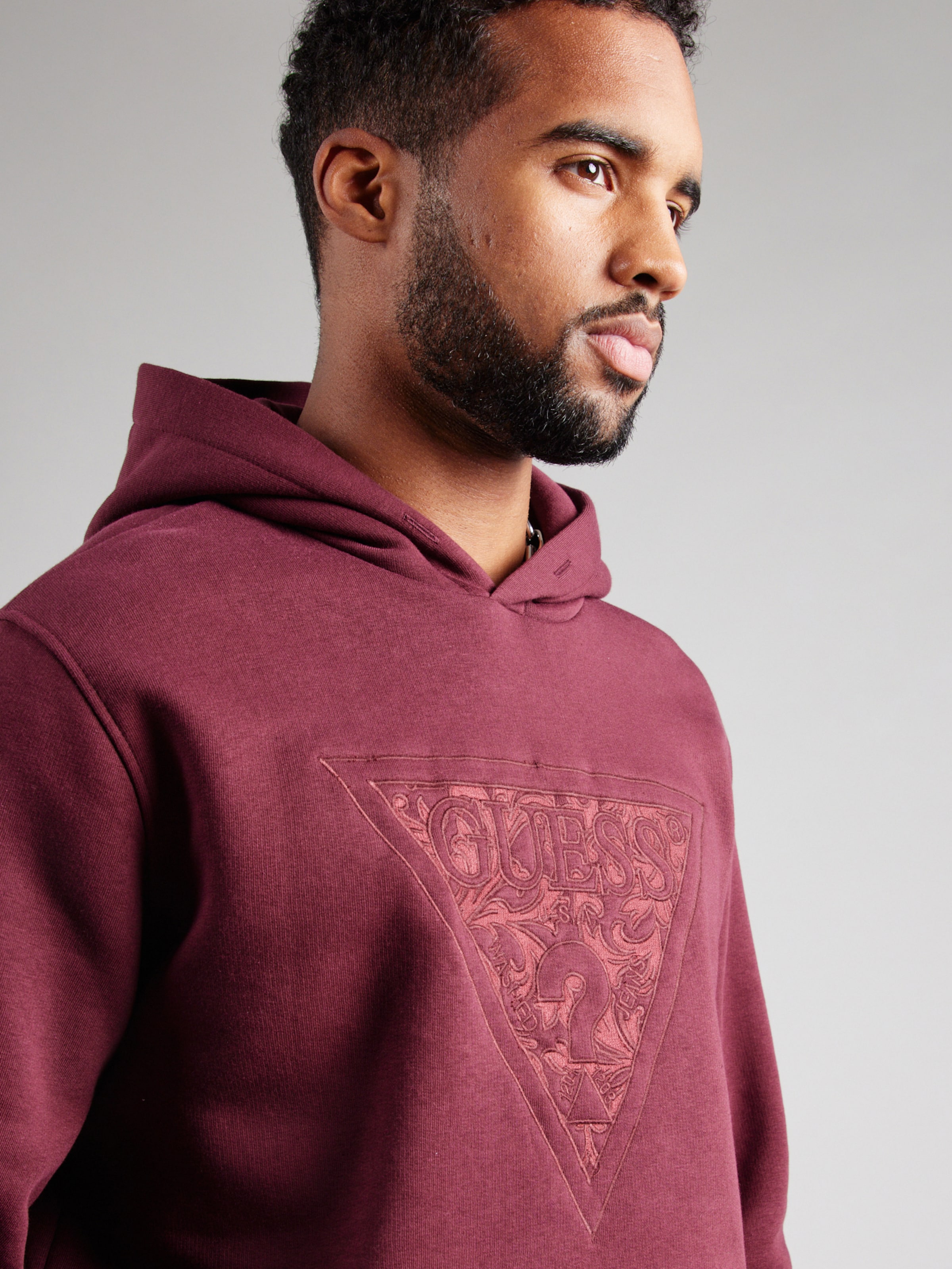 Guess red sweatshirt sale