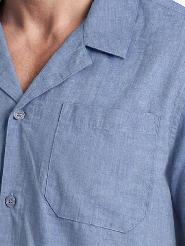 SEIDENSTICKER Pyjama kort 'Classic Fil a Fil' in Blauw