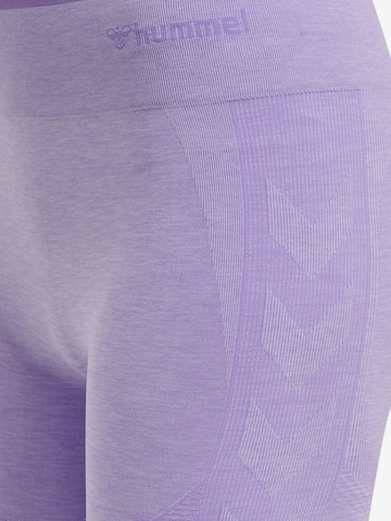 Hummel Skinny Workout Pants in Purple