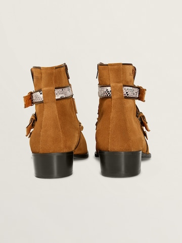 Boots 'SNAKE BUCKLE' MAD TIGERS en marron