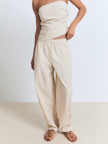 MANGO Baggy Trousers 'WILLY' in Beige: front