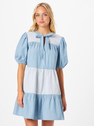 Robe-chemise Oasis en bleu : devant