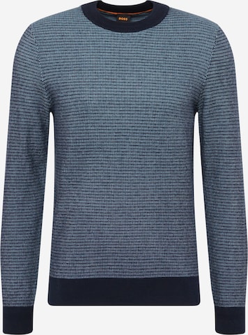 BOSS Orange Sweater 'Avobano' in Blue: front