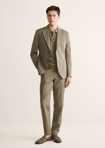 MANGO MAN Regular Chino Pants 'Eden' in Green