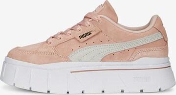 PUMA Platform trainers 'Mayze Stack Suede Wns' in Pink: front