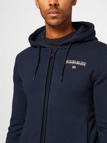 NAPAPIJRI Zip-Up Hoodie 'AYAS' in Blue