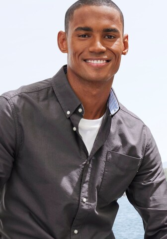H.I.S Regular fit Button Up Shirt in Grey