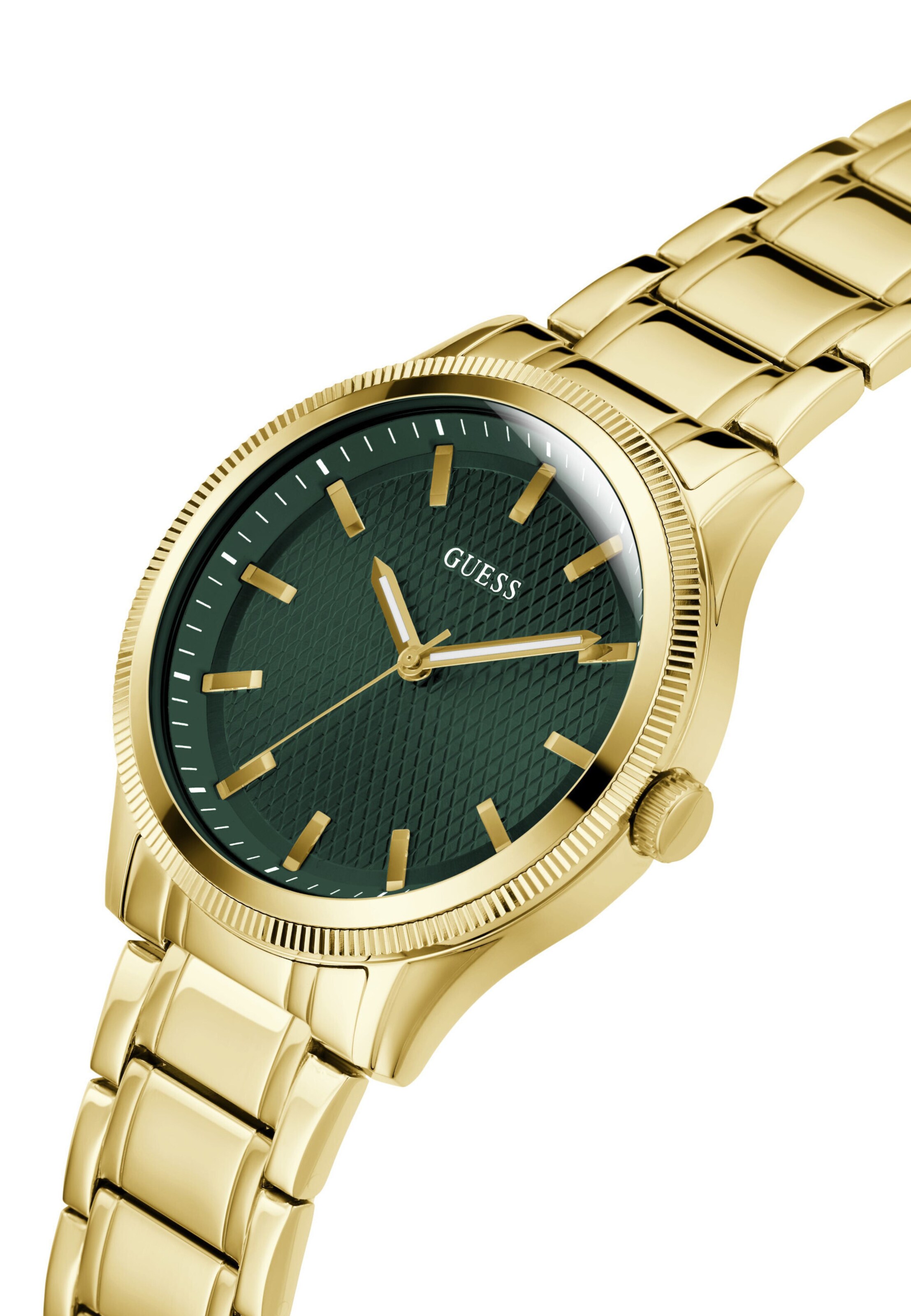 GUESS Analoog horloge 'Dex' in Goud