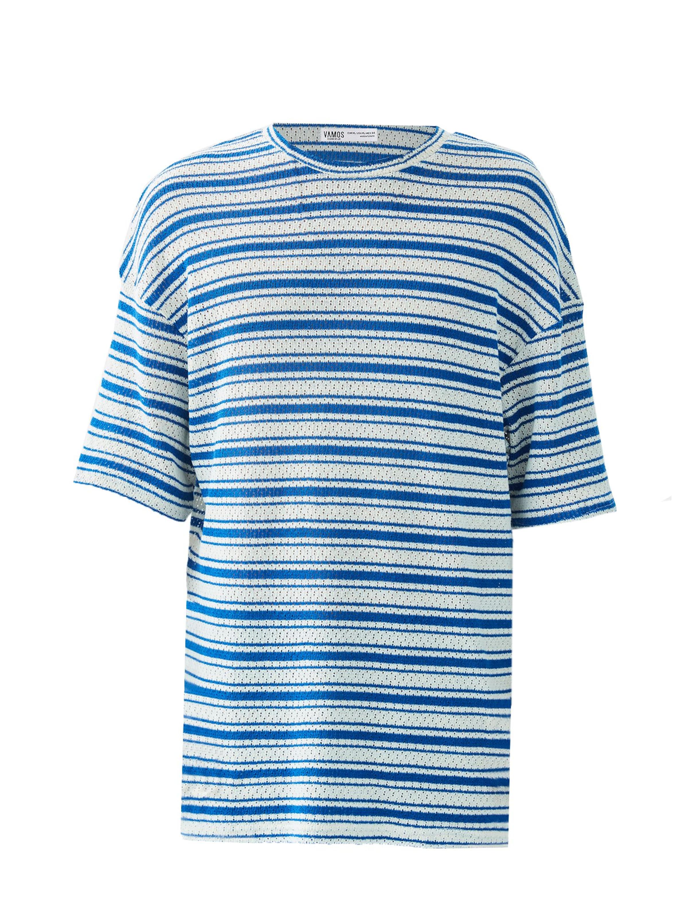 Tricou de la VAMOS CLO pe albastru: față