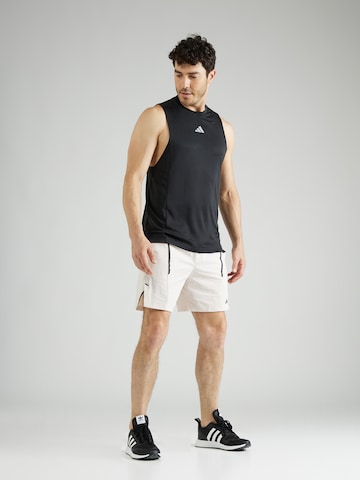 ADIDAS PERFORMANCE Regularen Športne hlače 'D4T Adistrong Workout' | bež barva