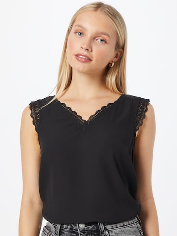 VERO MODA Blouse 'POEL' in Zwart: voorkant