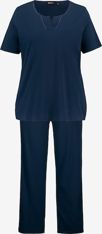 Ulla Popken Pyjama in Blauw: voorkant