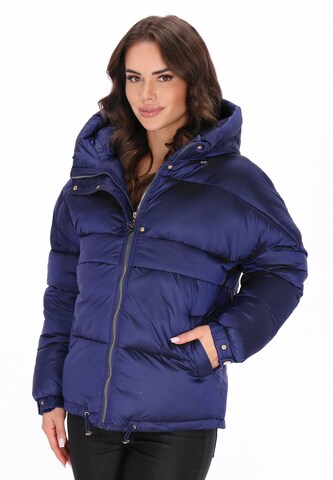 faina Winterjas in Blauw: voorkant