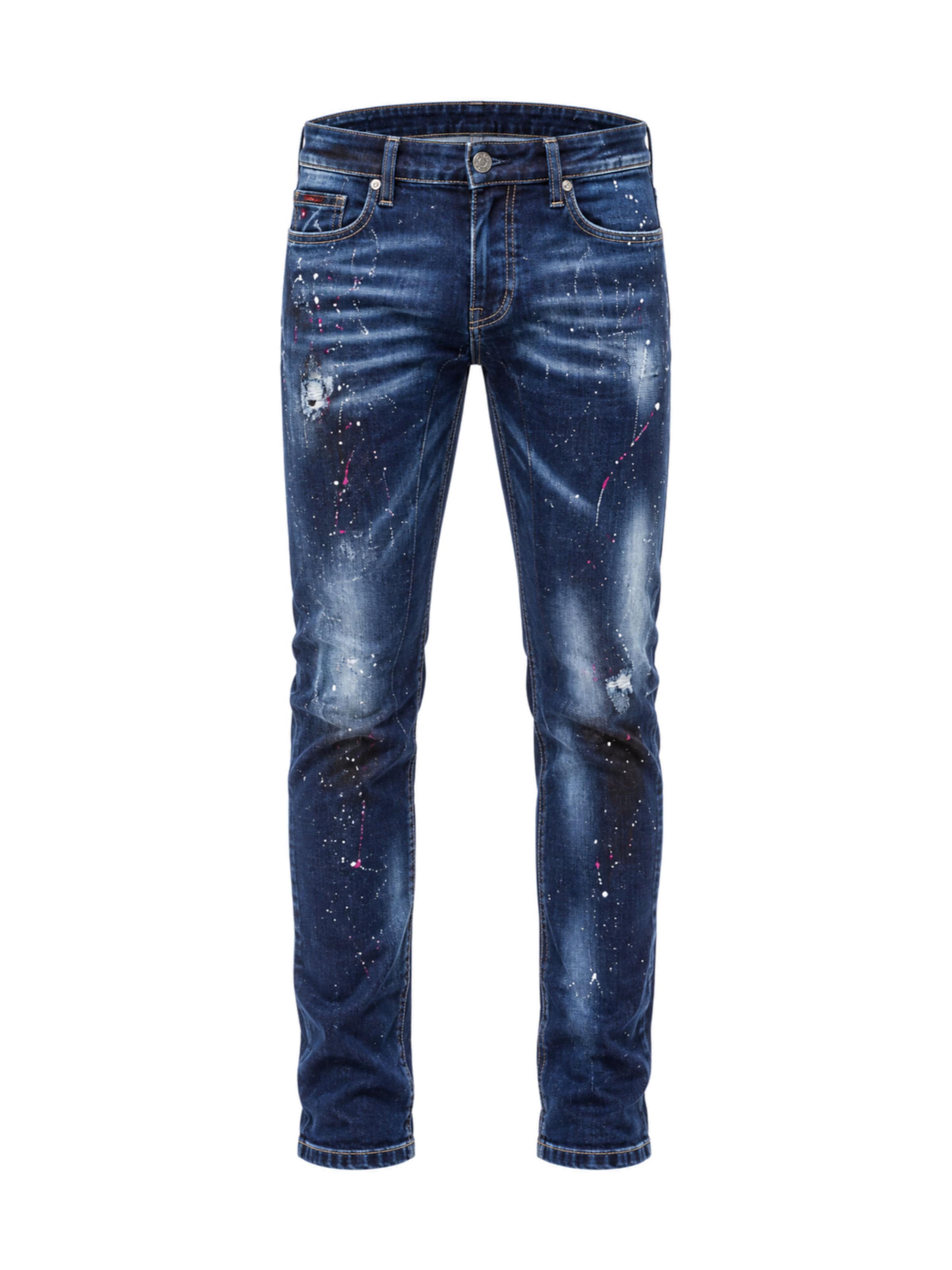 Coupe slim Jean CIPO & BAXX en bleu : devant