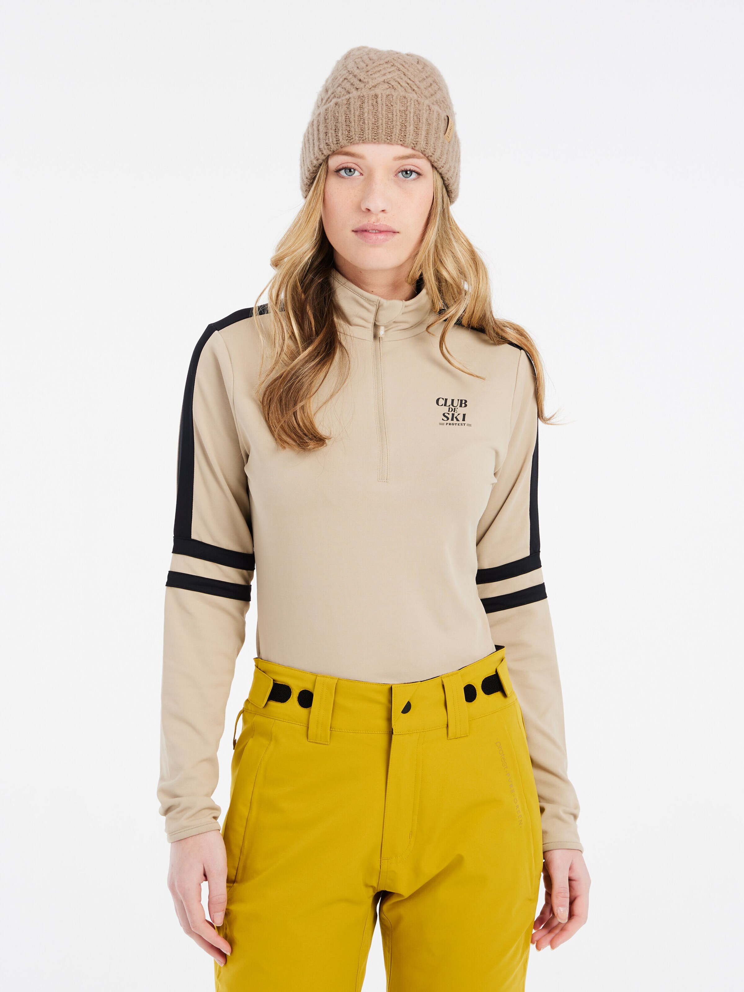PROTEST Sports sweatshirt 'PRTPRUE' in Brown: front