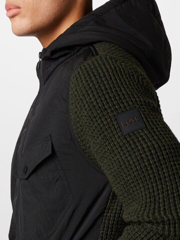 BOSS Knit Cardigan 'Kalbumy' in Black