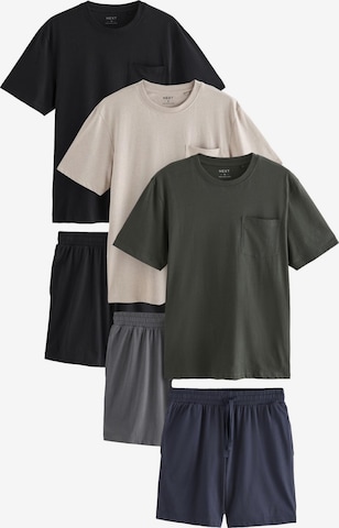 Pyjama court Next en beige : devant