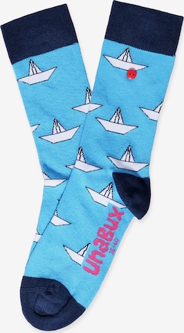 UNABUX Socks in Blue: front