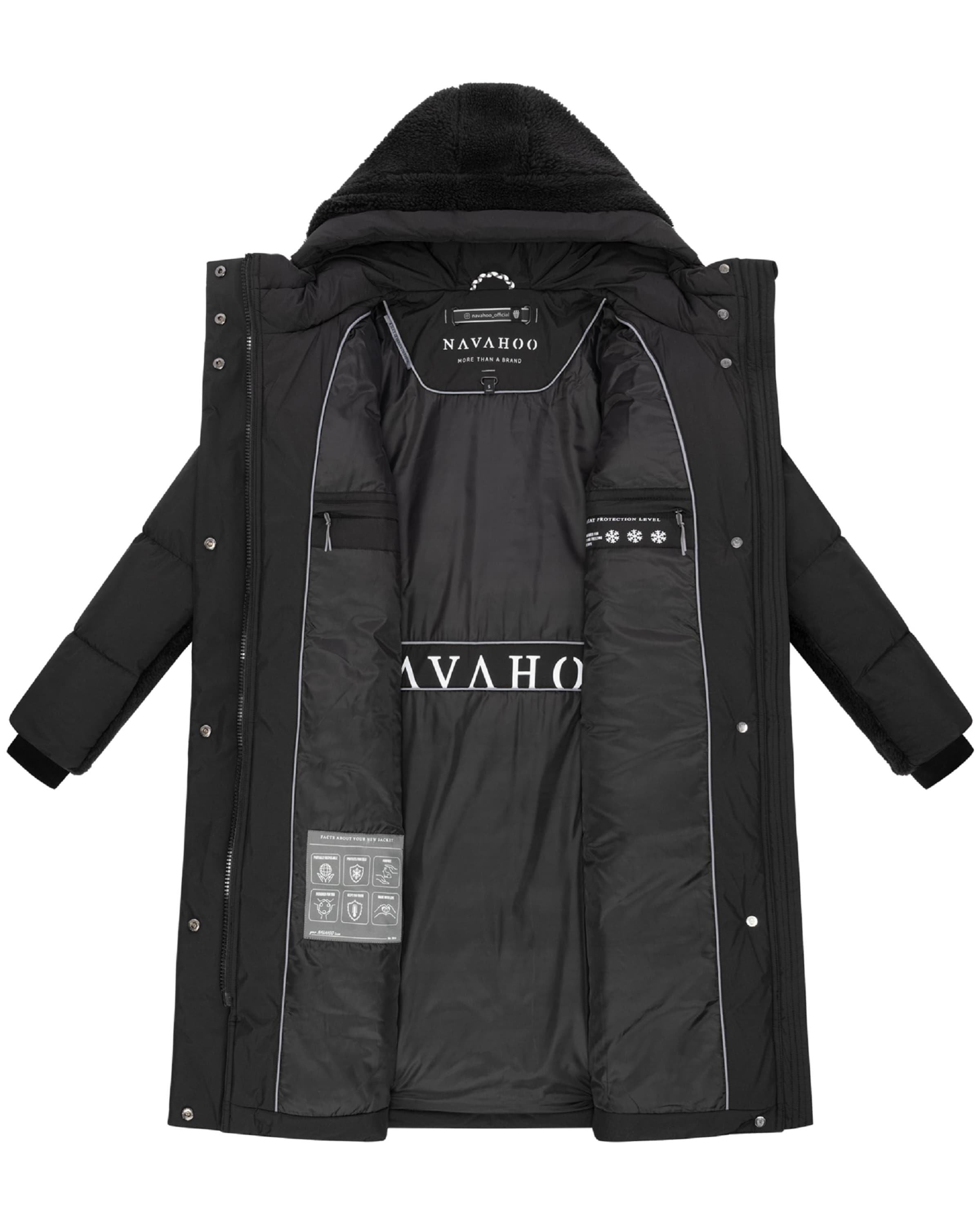 Palton de iarnă de la NAVAHOO pe negru