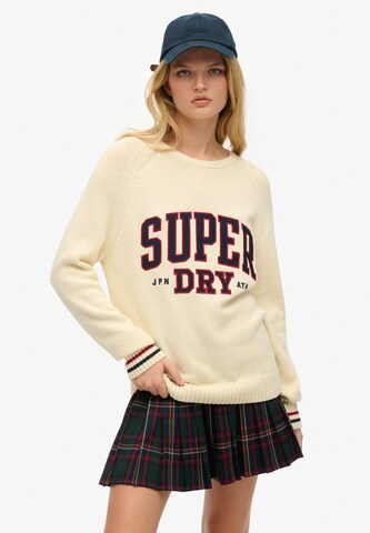 Superdry Trui in Wit: voorkant