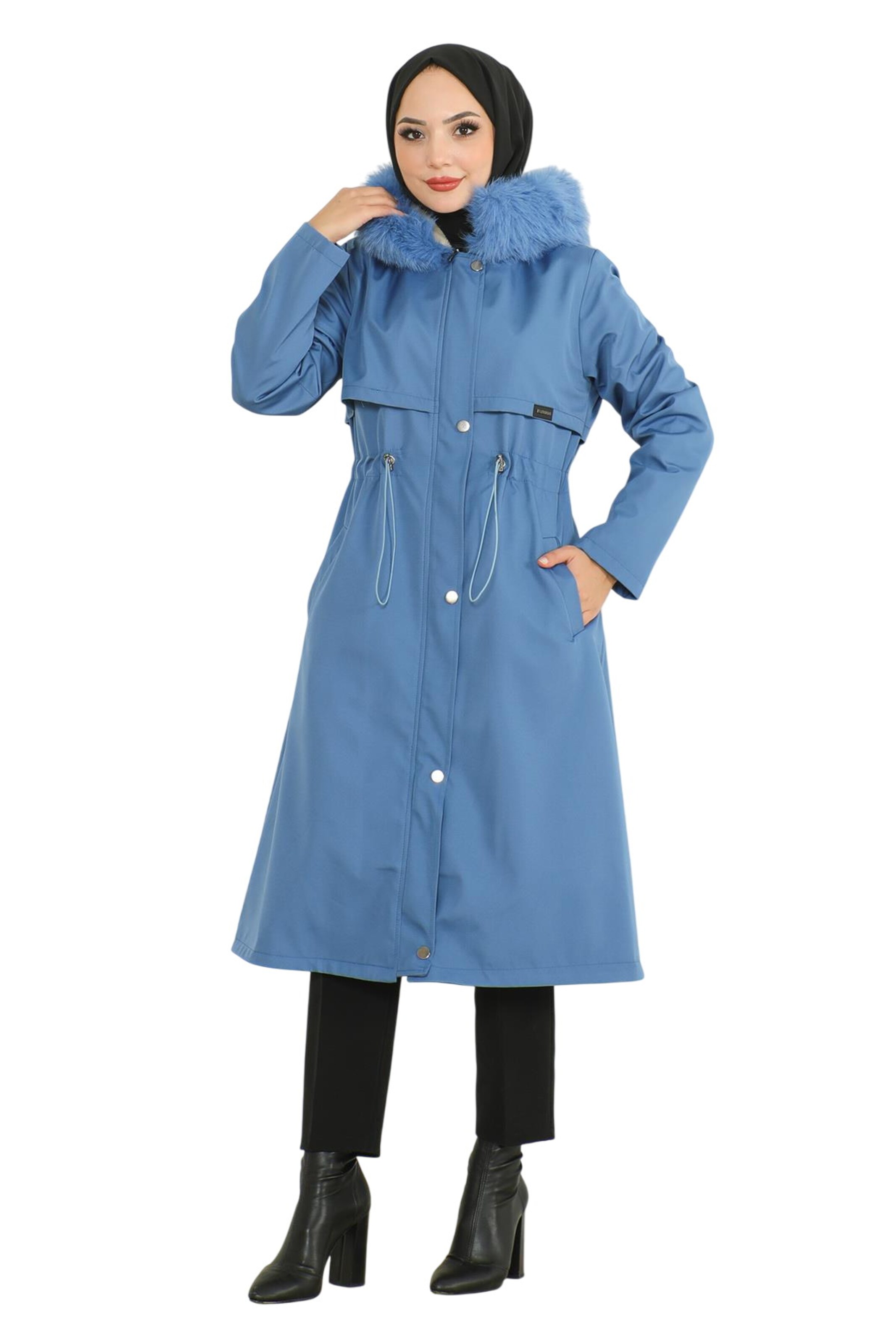 MODAMIHRAM Tussenmantel in Blauw: voorkant