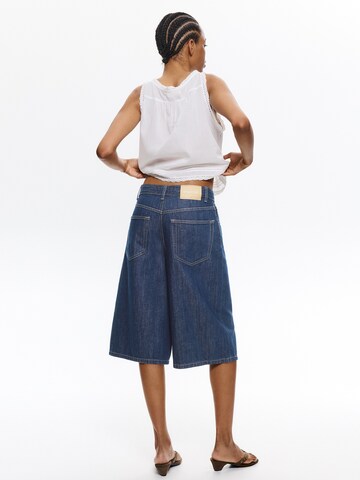 Wide Leg Jean Pull&Bear en bleu