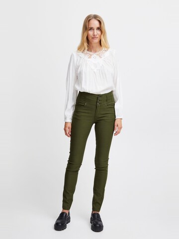 Fransa - Skinny Pantalón 'ZALIN' en verde