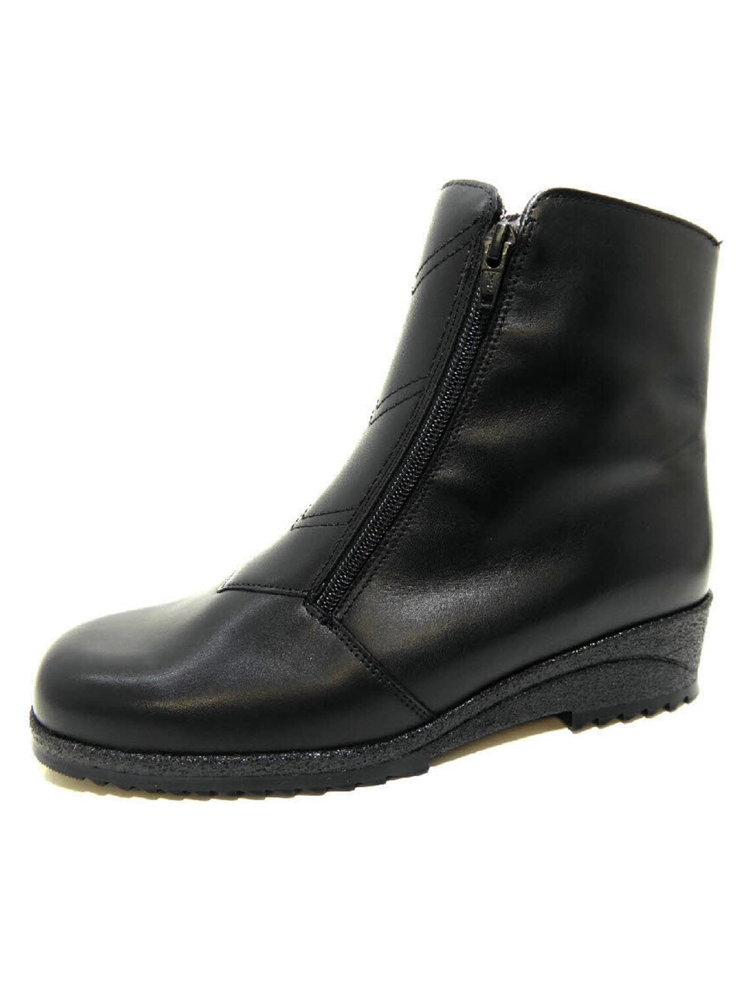 Bottes 'Stiefeletten/Boot Damen 48151-01 Glattleder in schwarz' ARA en noir : devant