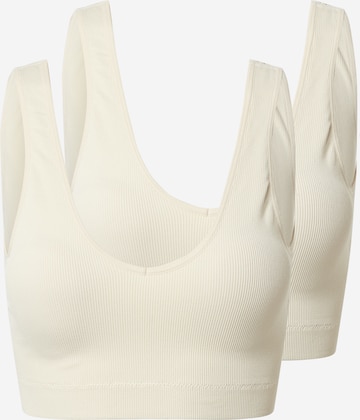 PIECES - Soutien Bustier Soutien 'Symmi' em branco: frente