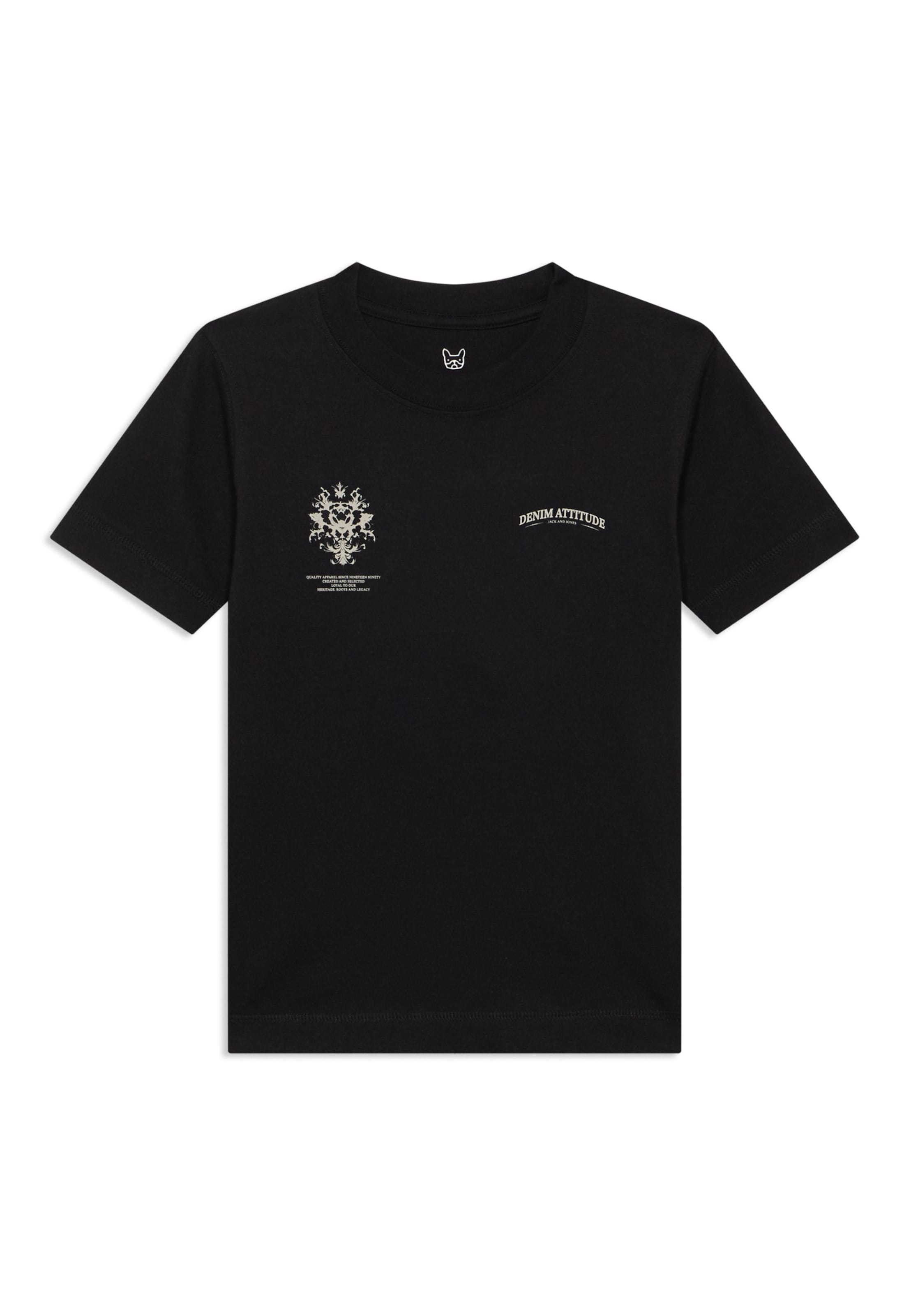 Jack & Jones Junior - Camiseta 'JJTRADITION' en negro: frente