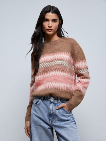 Scalpers Sweater 'Farisle' in Brown: front