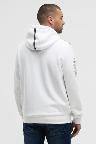CAMP DAVID - Sudadera con cremallera en blanco: frente