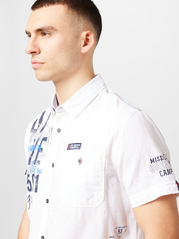 CAMP DAVID Regular Fit Hemd in Weiß
