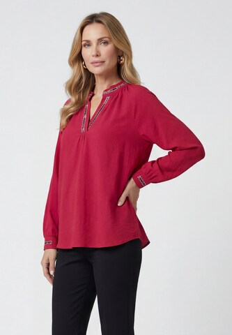 usha BLACK LABEL - Blusa en rojo: frente