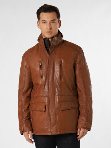 Nils Sundström Between-Season Jacket in Brown: front