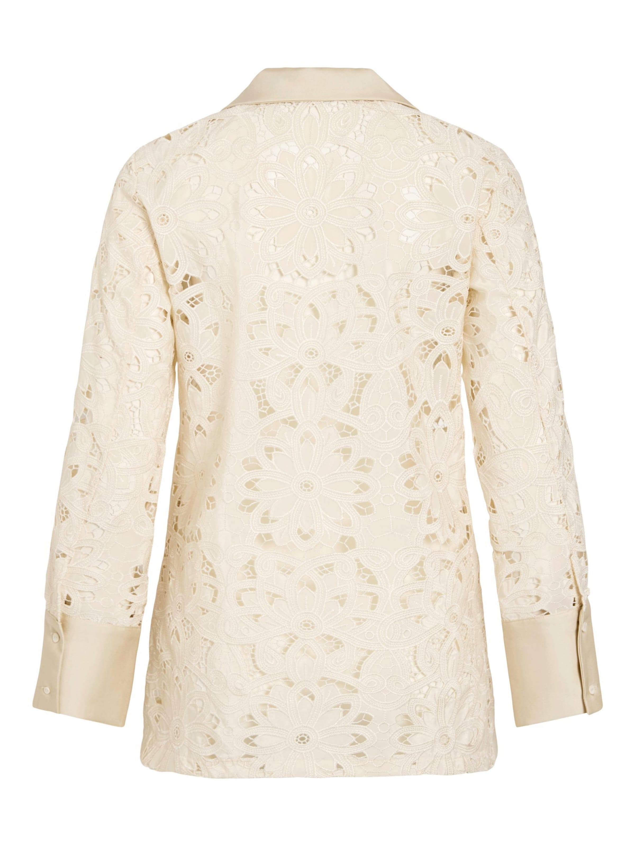 ROUGE EDIT Bluse i beige