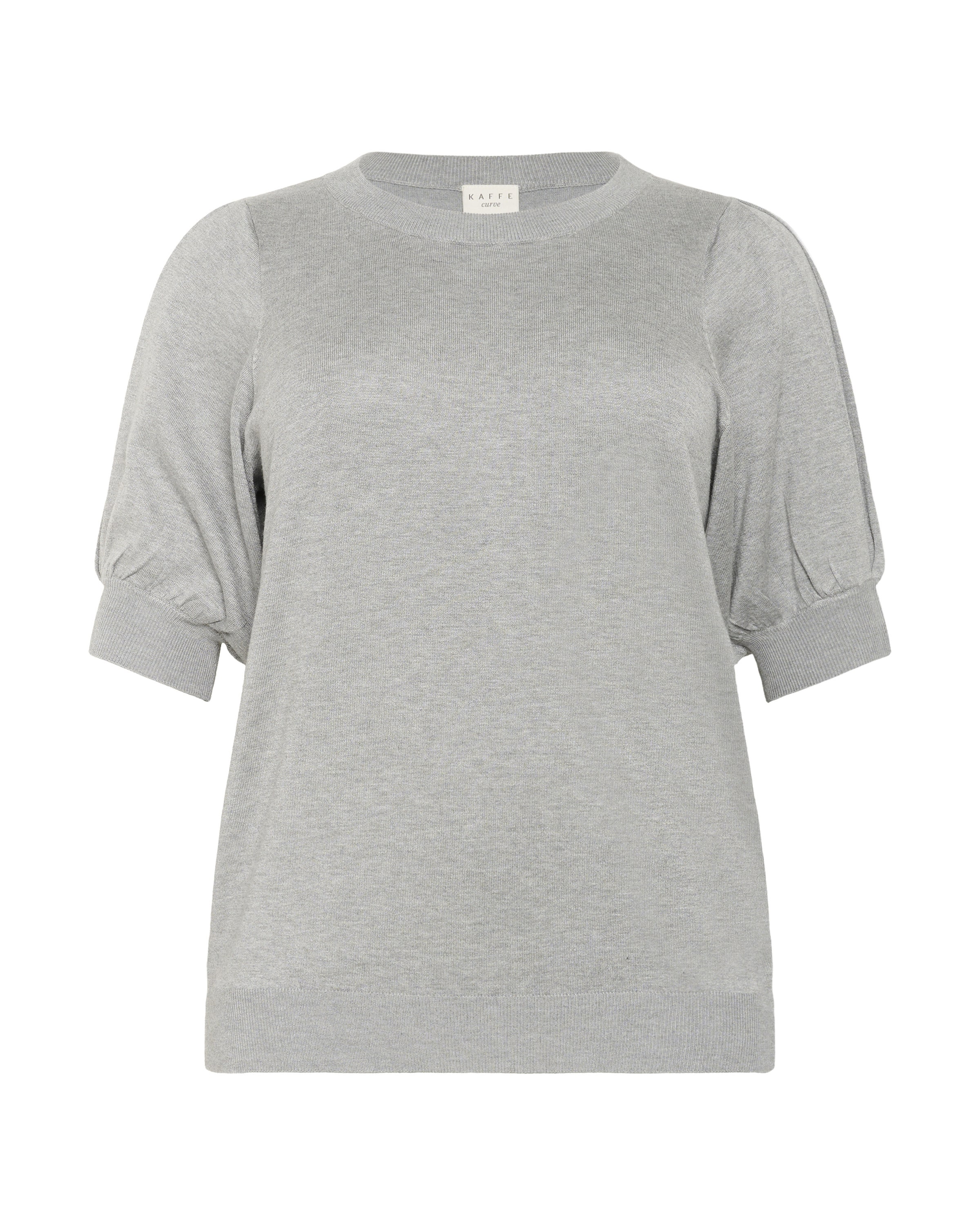 KAFFE CURVE Trui 'Loni' in Grijs: voorkant